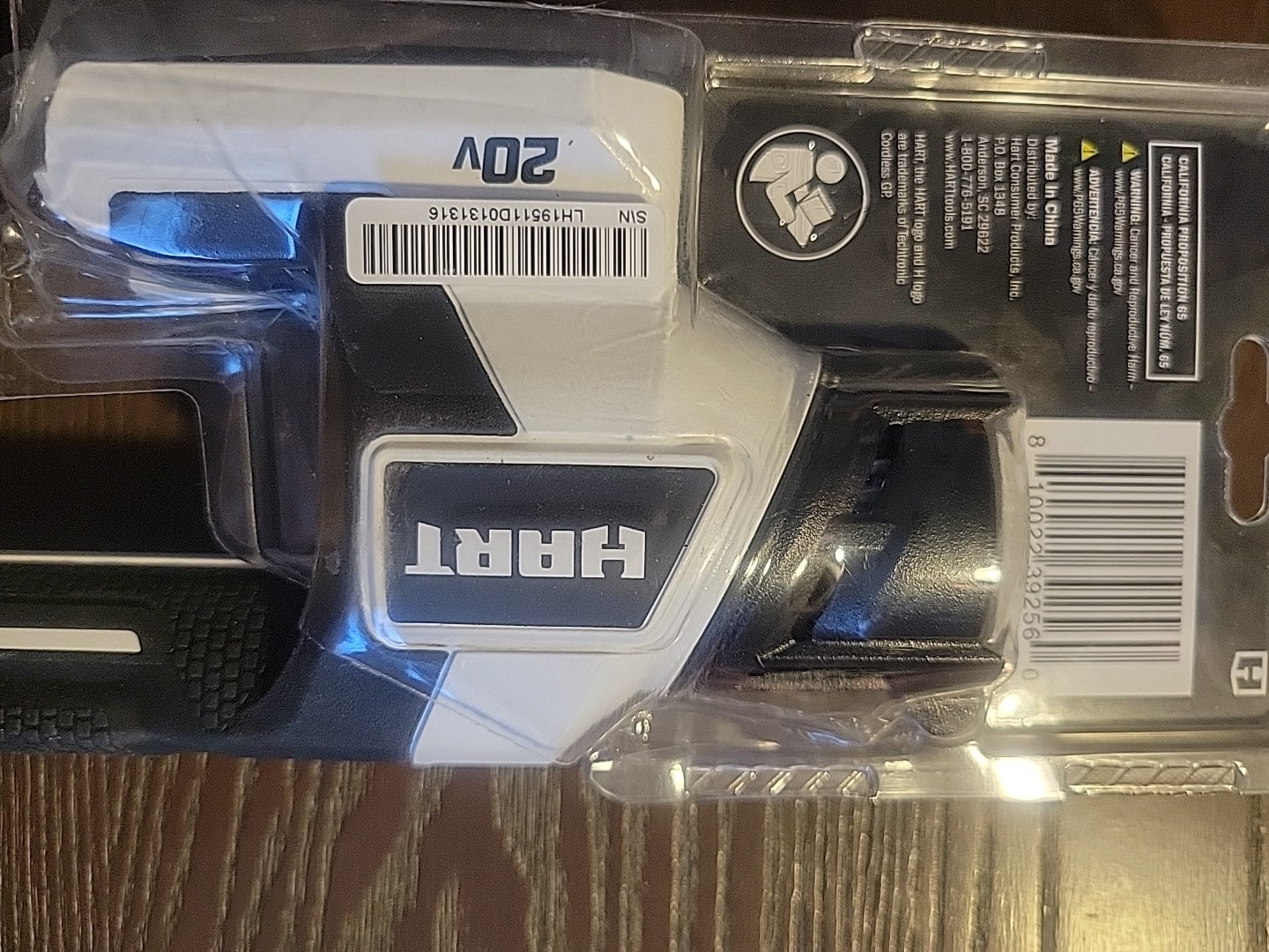 HART 20V LED Work Light (Model HPHL01) - No Battery Included OPEN NEVER USED.
