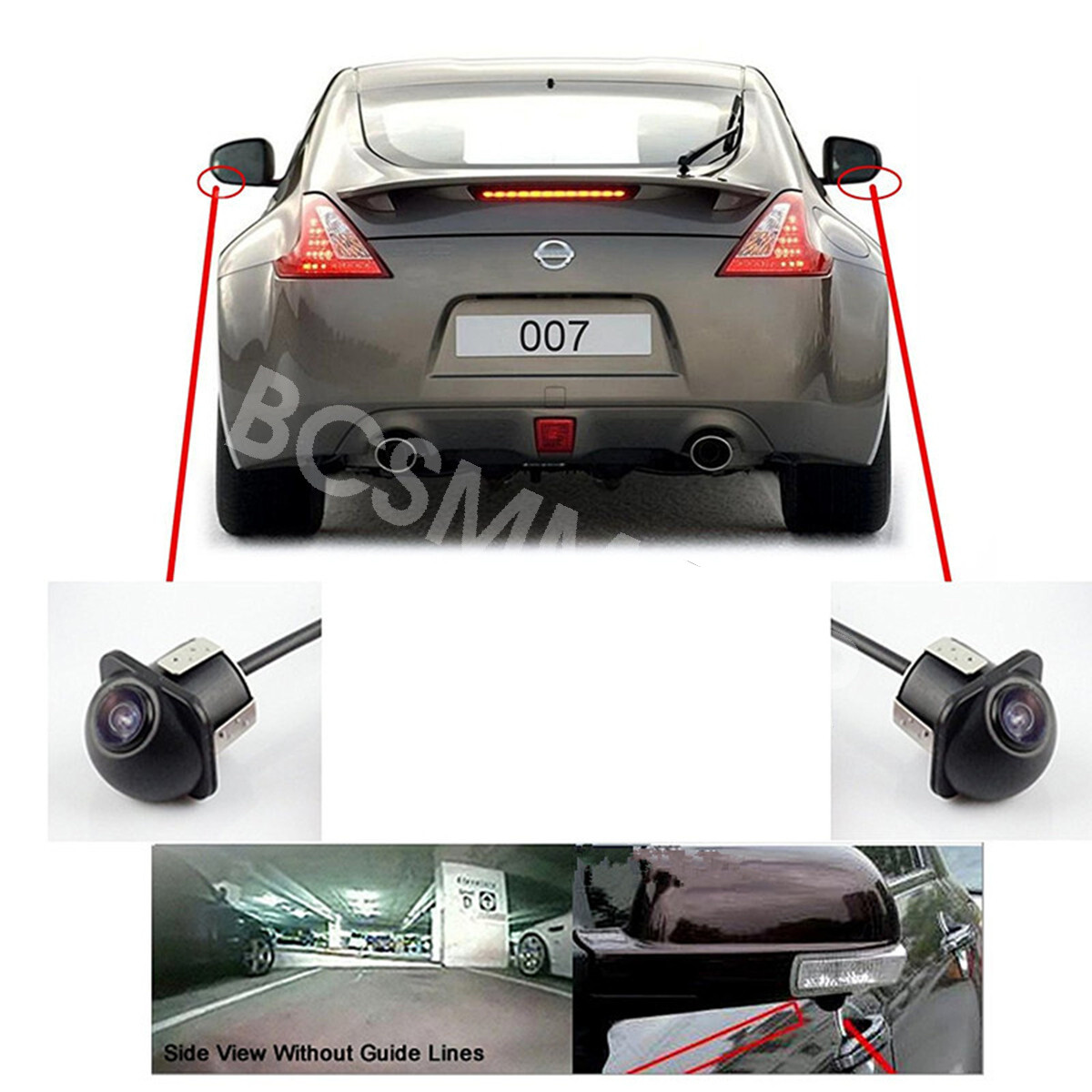 170º NTSC Car Rear View Reverse Backup Parking Camera Waterproof Night Vision