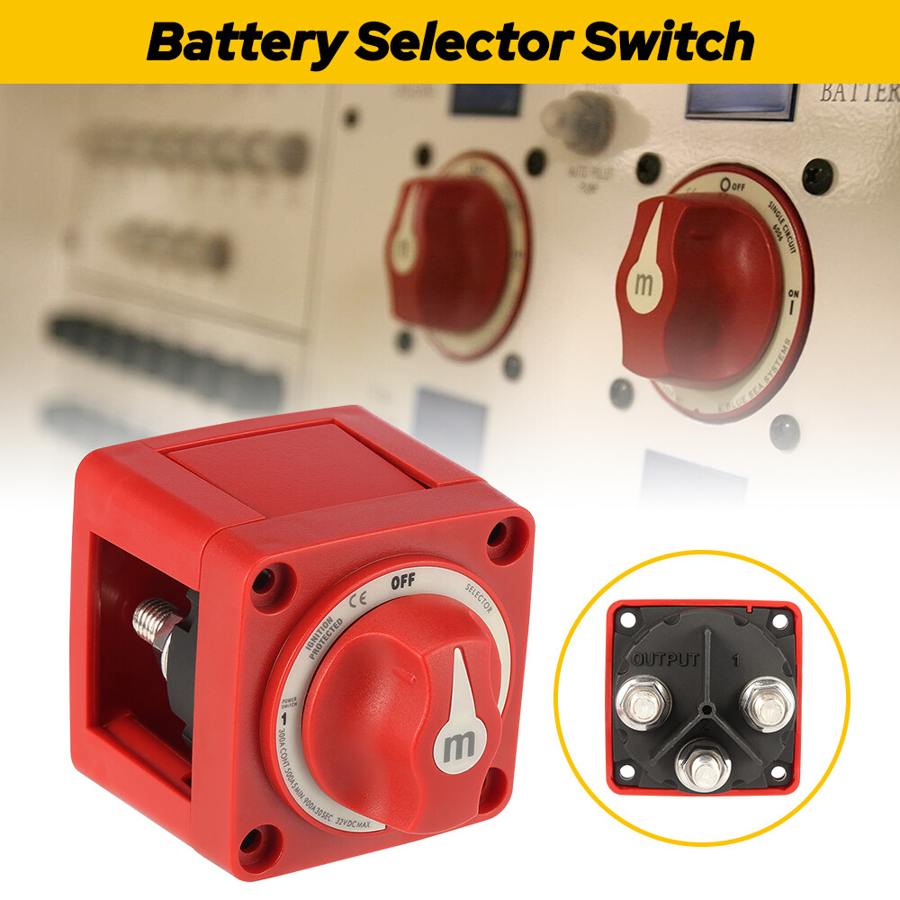 600A Dual Battery Selector Switch 4 Position 1-2-Both-Off for Marine Boat Truck