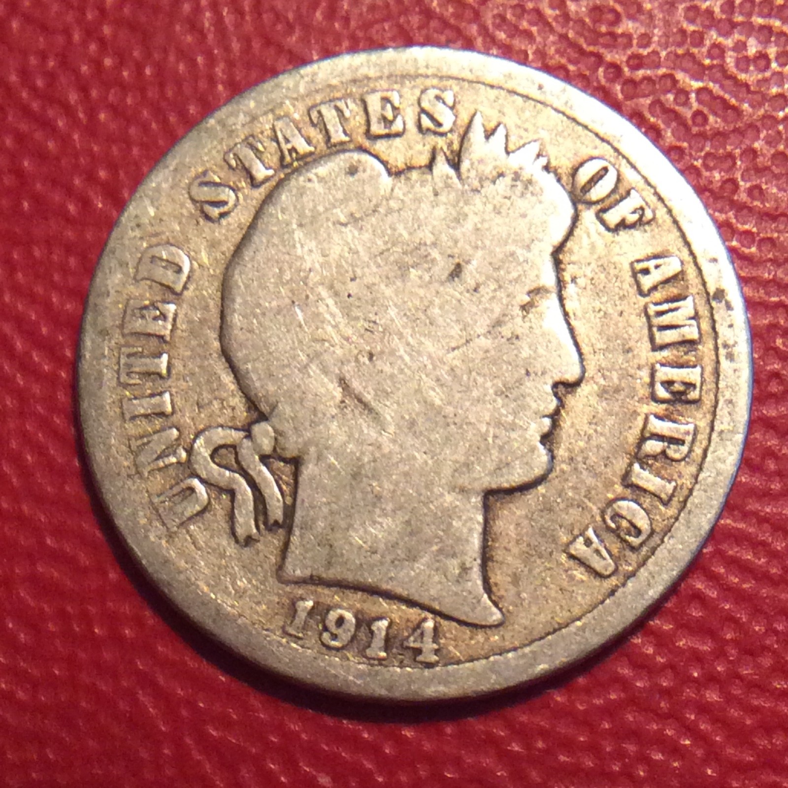 1914 BARBER DIME   I-670 FREE SHIPPING