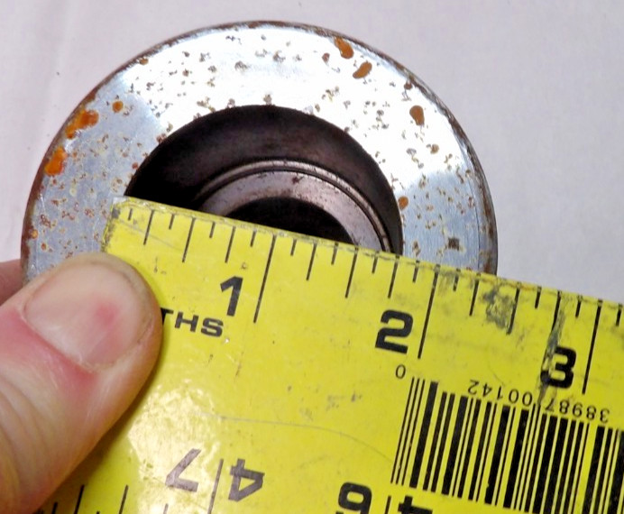 Steel Wheel 4" X 3" Bearings Needed Size 1.3/4" X 2 Has Surface Rust