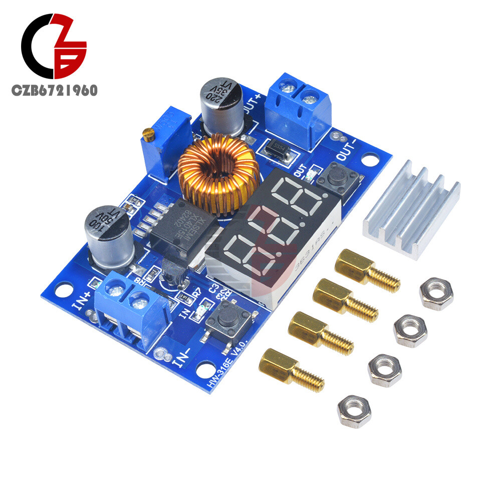 5A Adjustable Power DC-DC Step-down Charge Module LED Driver With Voltmeter