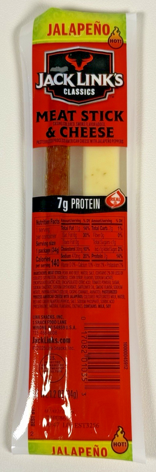 Jack Link’s Jalapeño Meat Stick & Cheese Snack