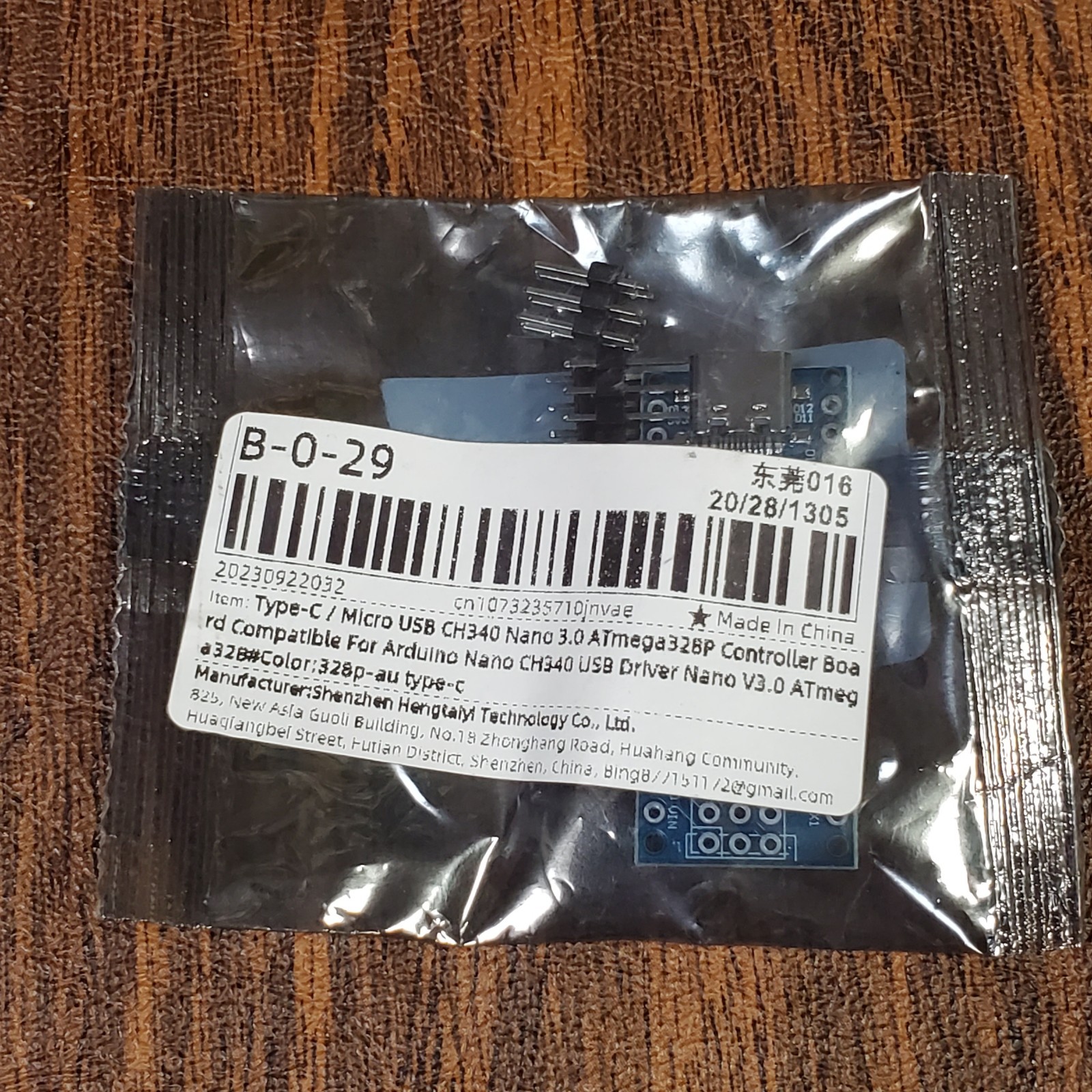 Nano V3.0 ATmega328P TYPE-C Compact Arduino-Compatible Development Control Board