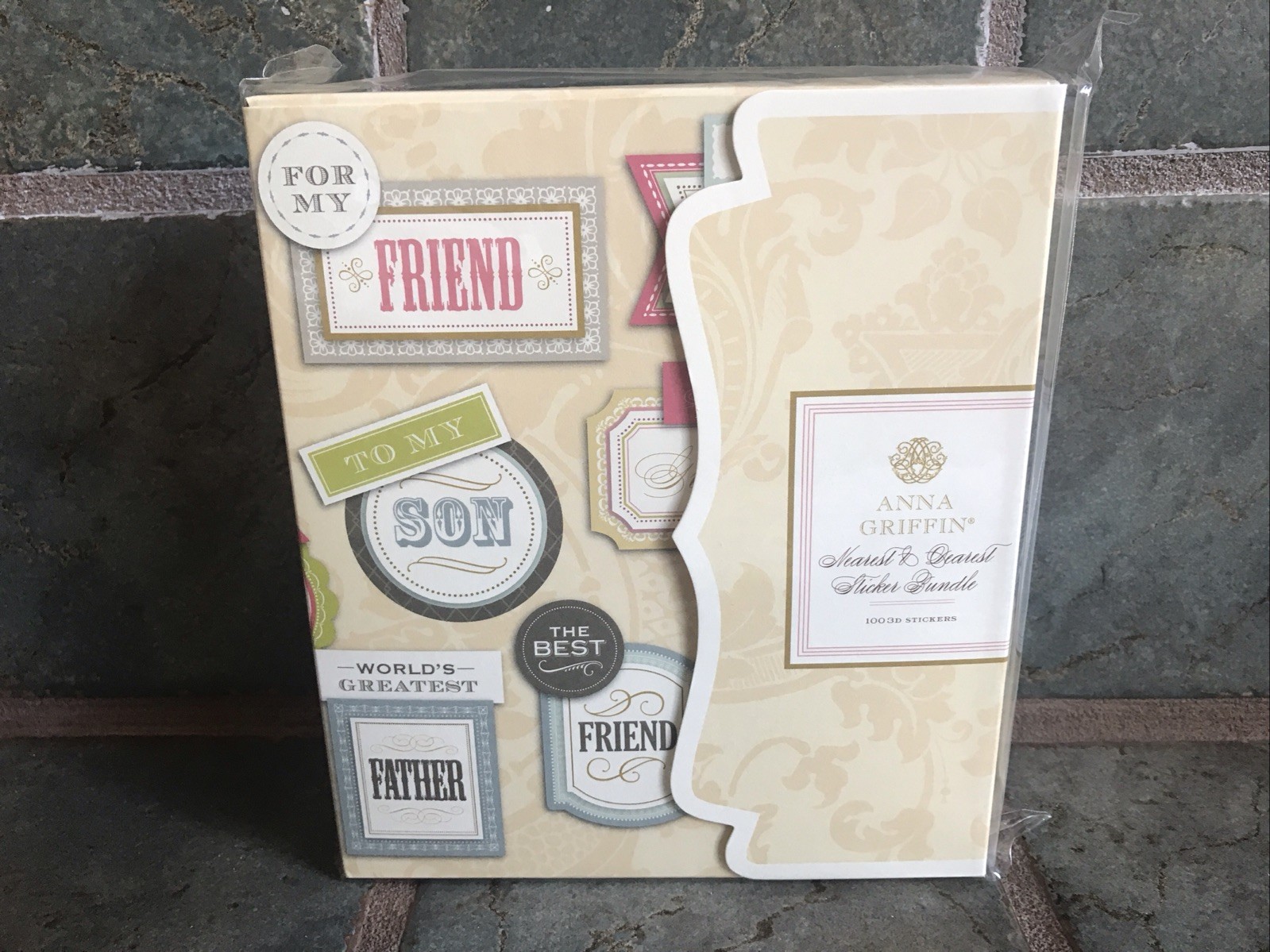 Anna Griffin Nearest & Dearest Stickers Bundle 100 3D stickers in Folio New