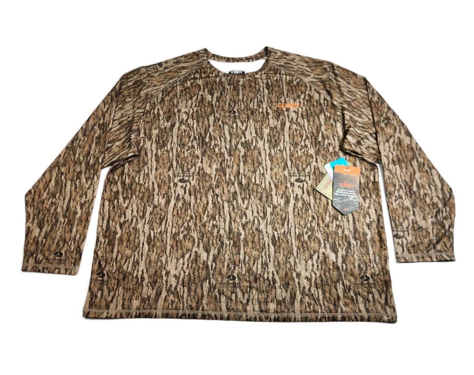 Habit Performance Shirt Men Size 2XL Brown Mossy Oak Pattern Long Sleeve New NWT