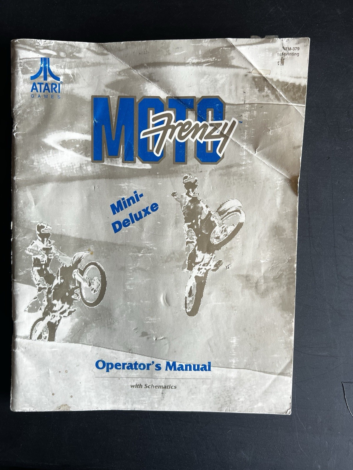 1992 Atari Moto Frenzy Mini-Deluxe Arcade Operator’s Manual w/ Original Flyer