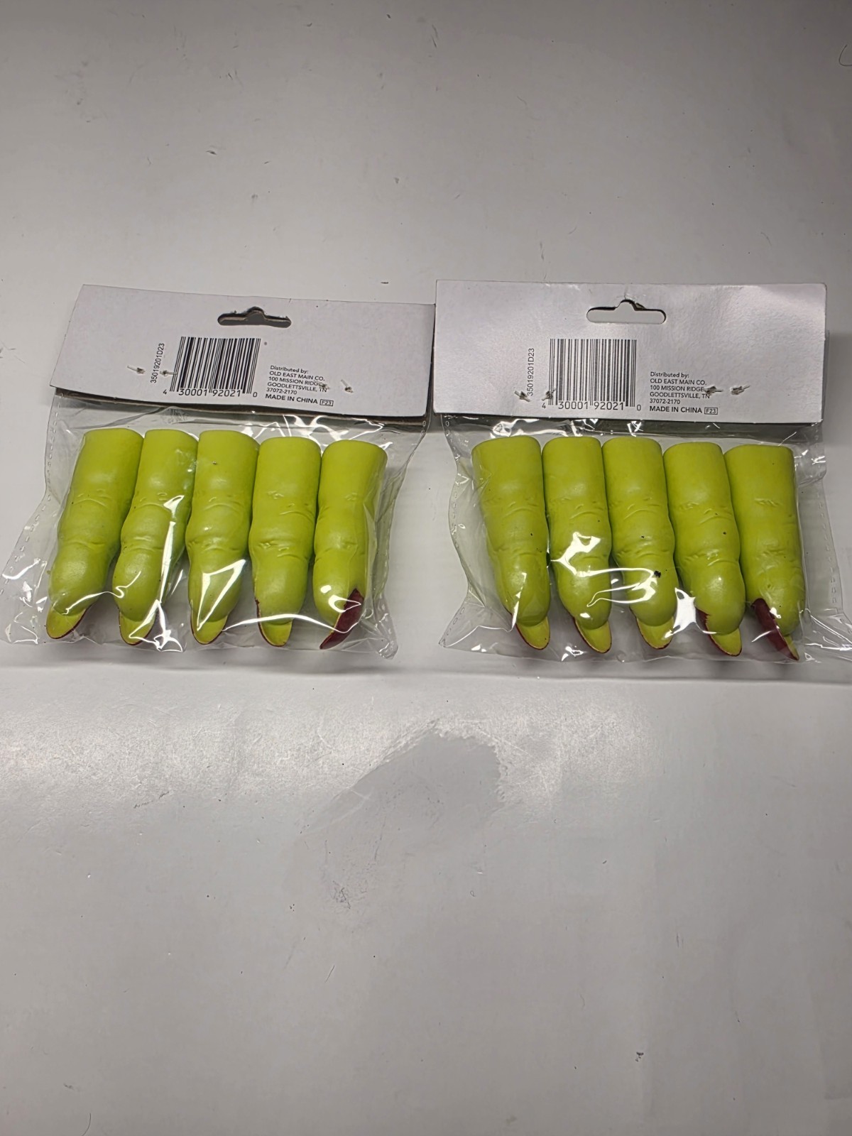 Happy Halloween Novelty Witch’s Plastic Green Fingers 10 Count