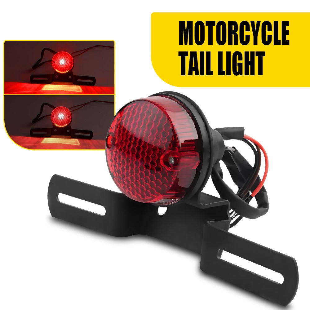Motorcycle Tail LED Light Rear Brake Lamp for Harley Cafe Racer Bobber Chopper