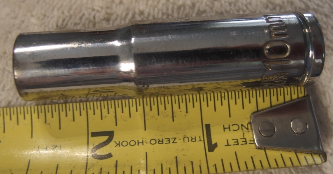 10 mm chrome vanadium deep 6 pt 3/8" dr socket,VTG tool,10mm