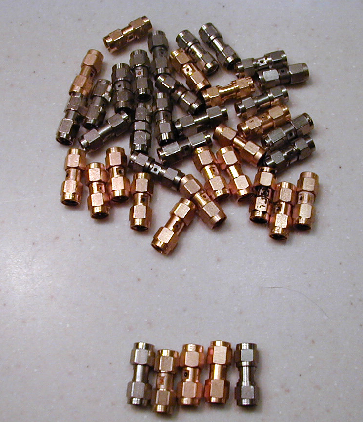 SMA M-M Barrels USA Made DC-18 GHz, 4 ea. Used Good Condition