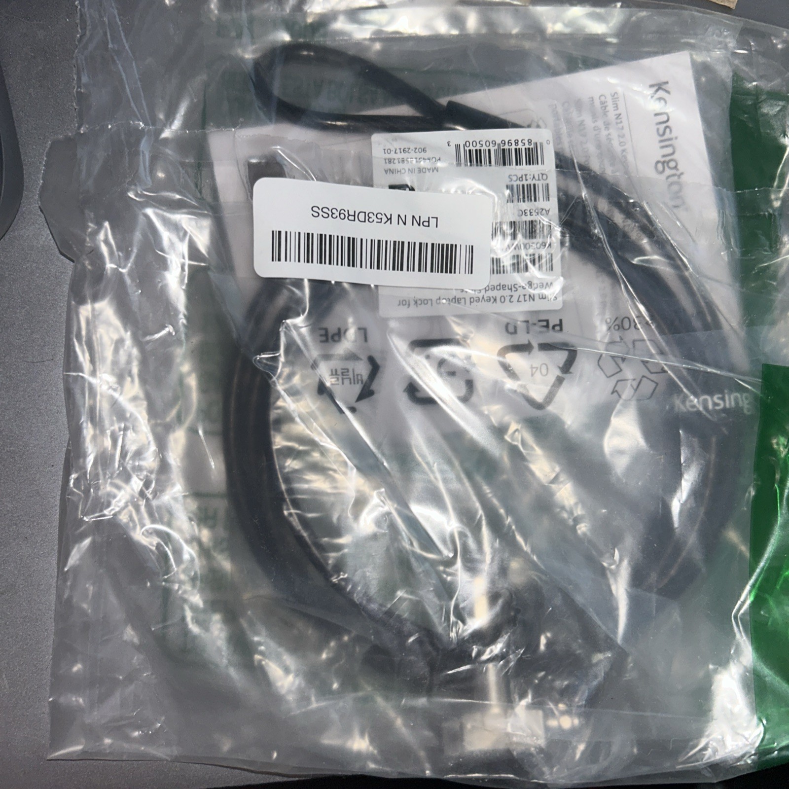 New Kensington N17 Keyed Laptop Lock K6441M For Dell Devices Wedge Slot MK