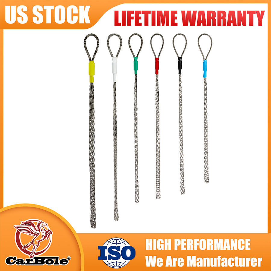 6 Colors Cable Puller Wire Grip Stainless steel Cable Pulling Socks Mesh Kits