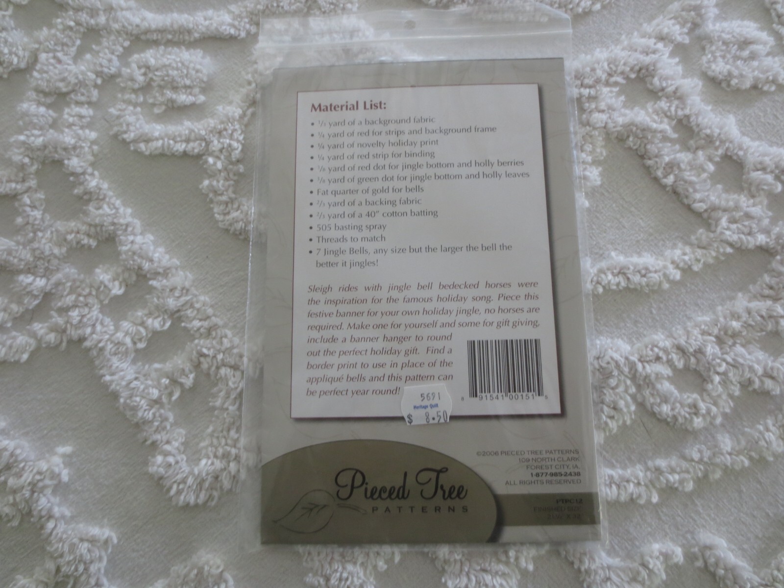 New PIECED TREE The Banner Collection JINGLE BELLS Pattern