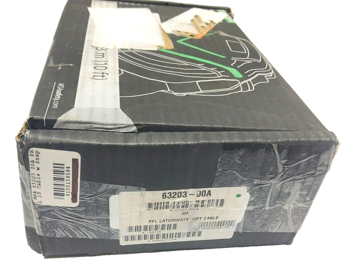 New MSA 63203-00A SRL 10' Cable with Snaphook and Carabiner