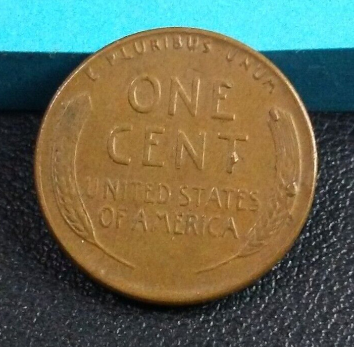 1955 Wheat Penny Die Chip on Wheat Ears