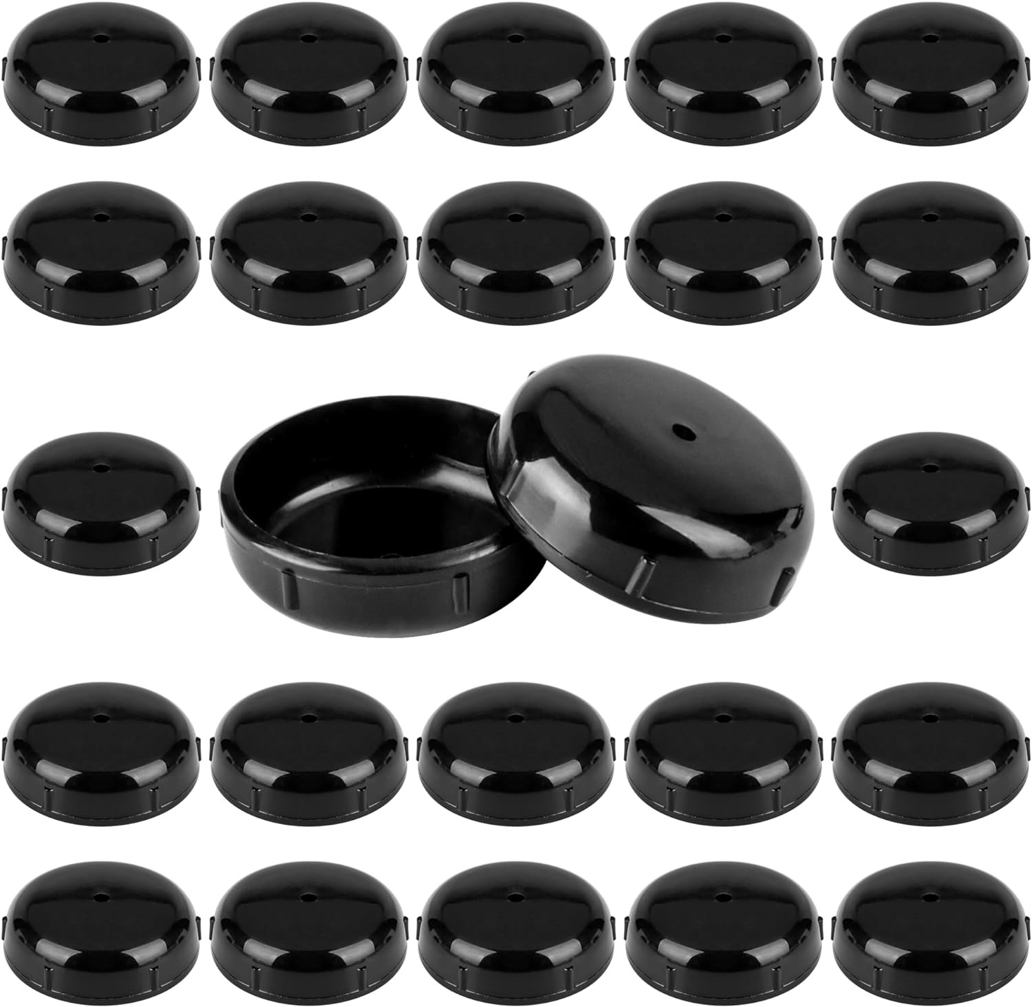 24-Pack Wrought Iron Patio Furniture Feet Caps 1-1/2 Inch round Plastic Outdoor