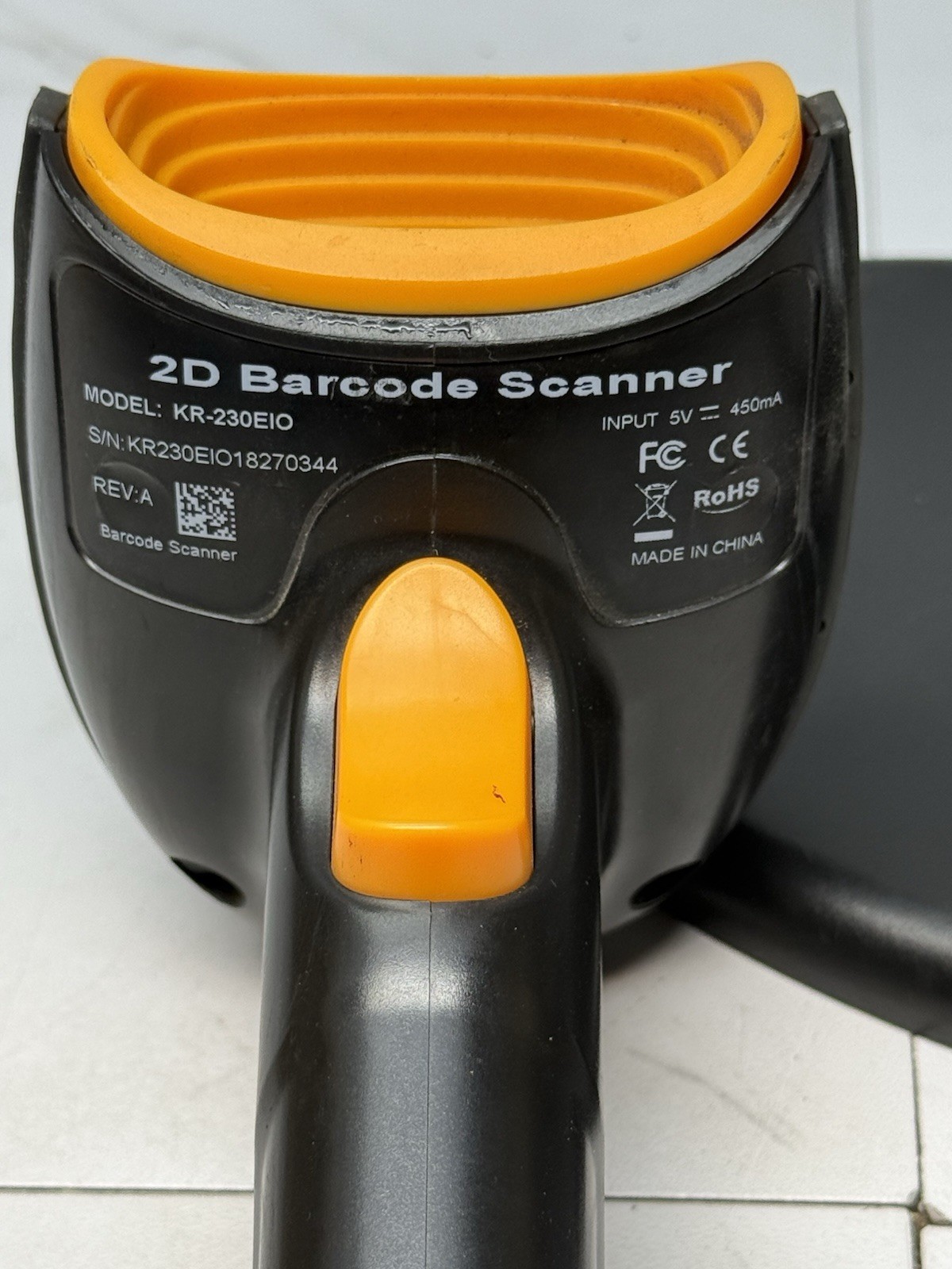 Kercan KR-230-EIO 2D Barcode Scanner USB Wired Handheld QR Code Reader w/ stand