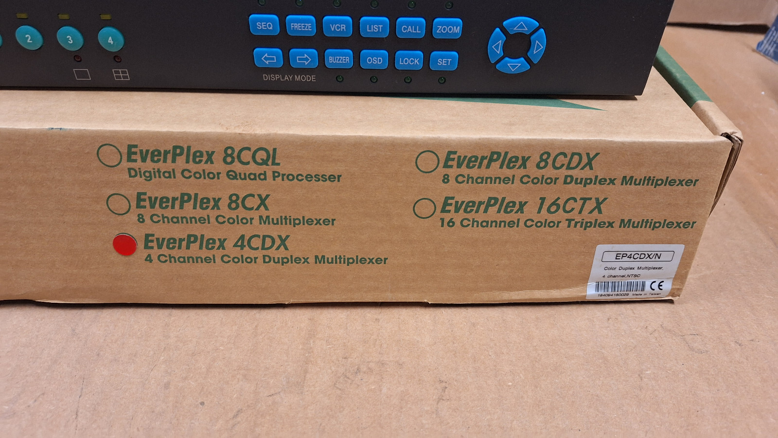 Everplex Color Duplex Multiplexer 4 Channel Processor NTSC EP4CDX/N in box