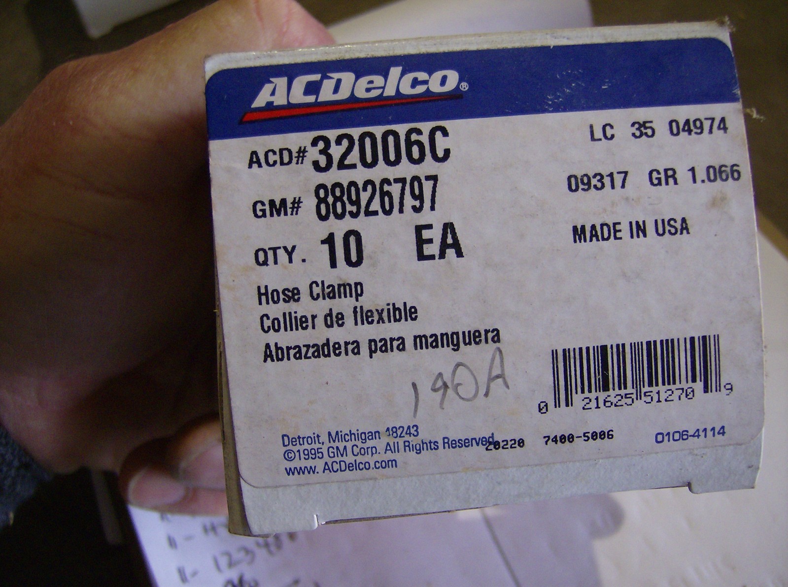 GENUINE GM 88926797 HOSE CLAMPS 0.625 - 0.875 LOT OF 10