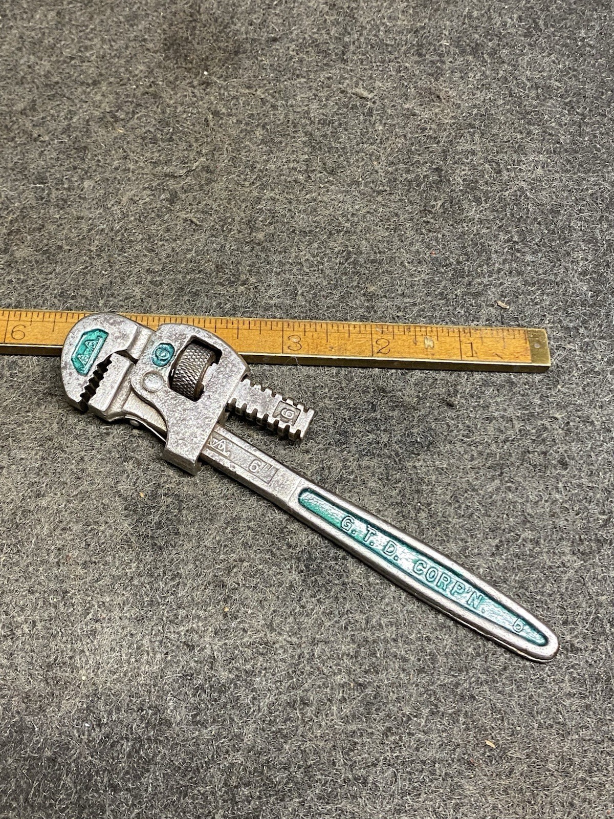 Vintage Greenfield Tap And Die GTD  Baby 6” Pipe Wrench USA
