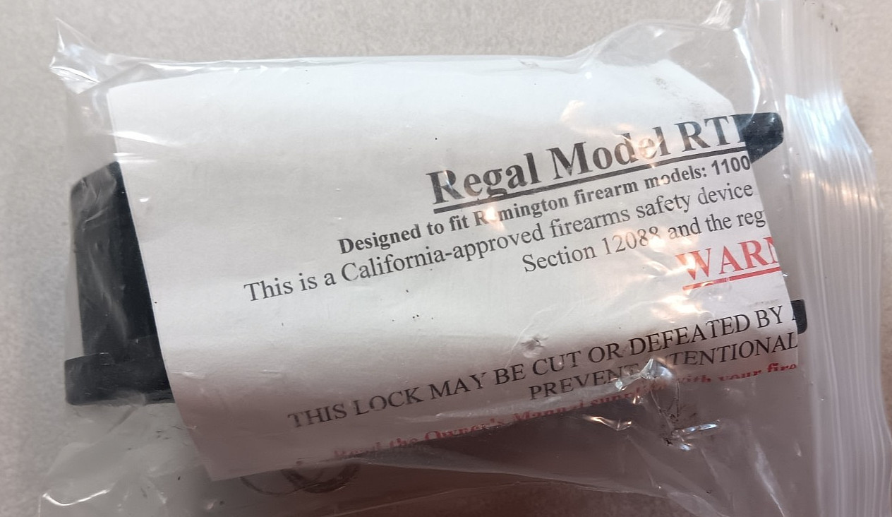 REMINGTON FIREARM REGAL MODEL RTL06 TRIGGER LOCK 1100, 1187, 870, 552, 572, 7400