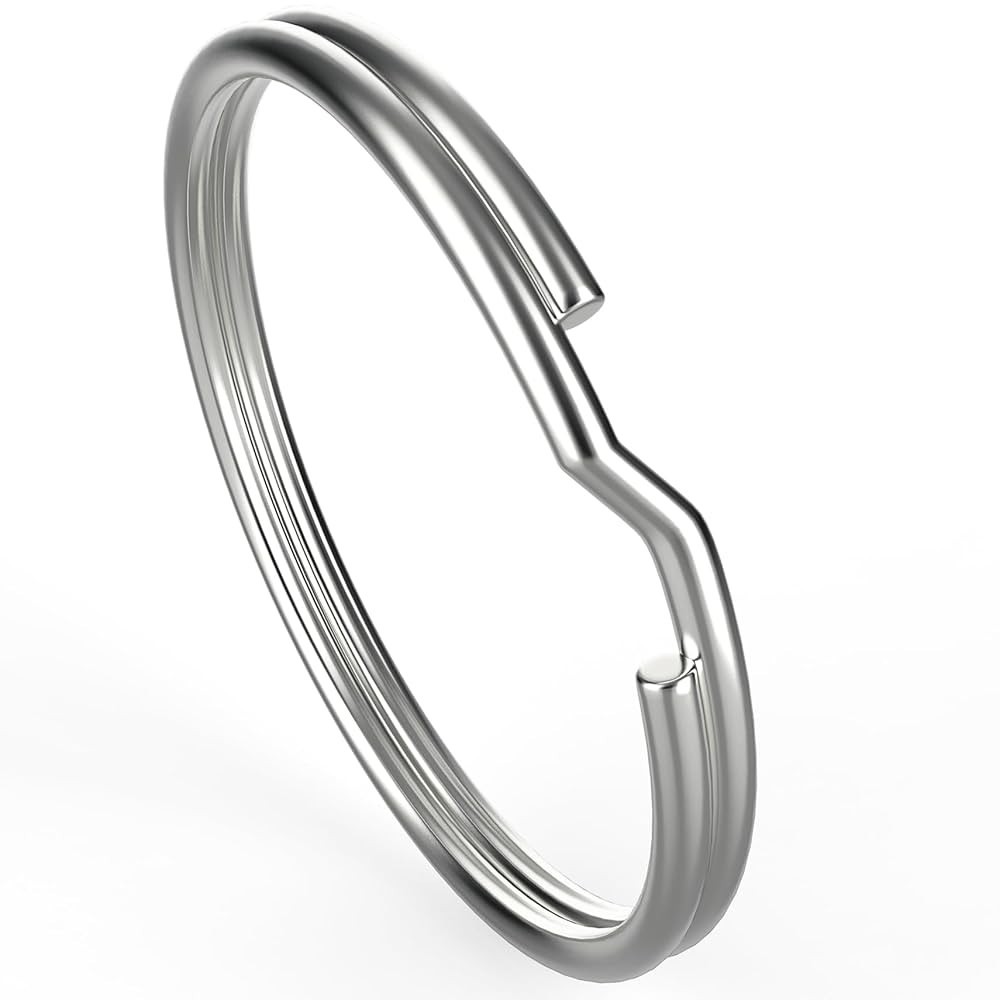 UnCommon Artistry 24mm Open Split Rings/Key Chain Rings Silver Tone (20 pcs)