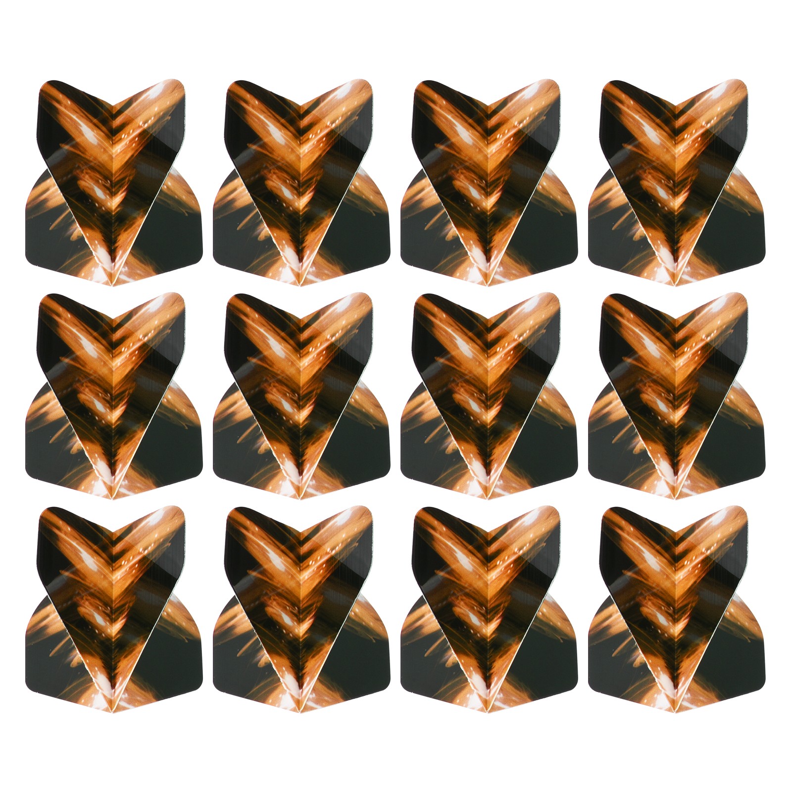 Dart Flights, 12 Pack PET Darts Accessories Black, Orange