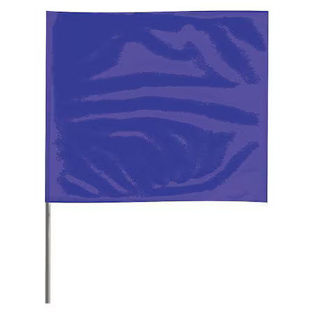 Marking Flag, Vinyl, 15" Wire Staffs, Solid, 15" L., 100 Pk, 4515B-200