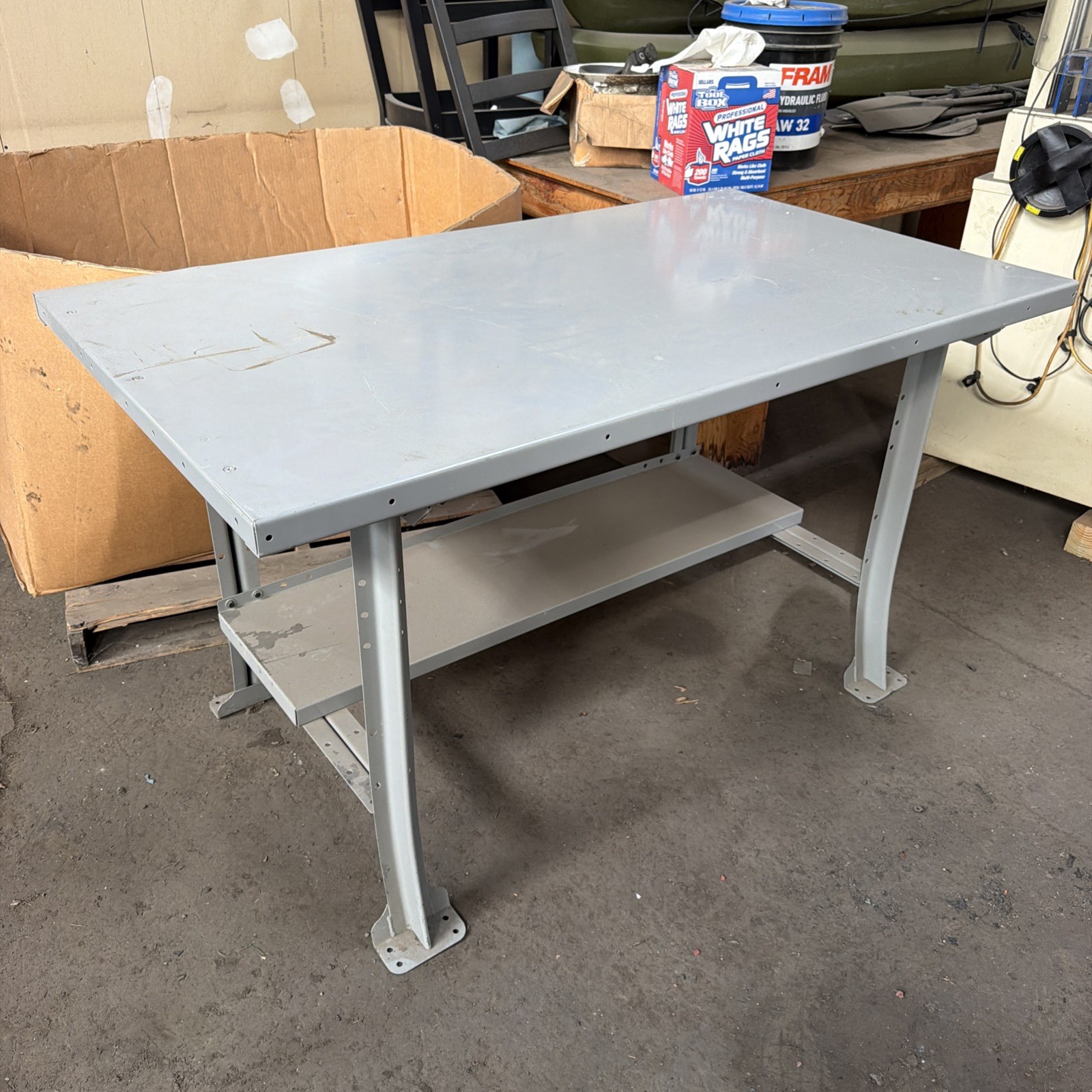 Super Heavy Duty Workbench, 60” X 34” Steel Top.