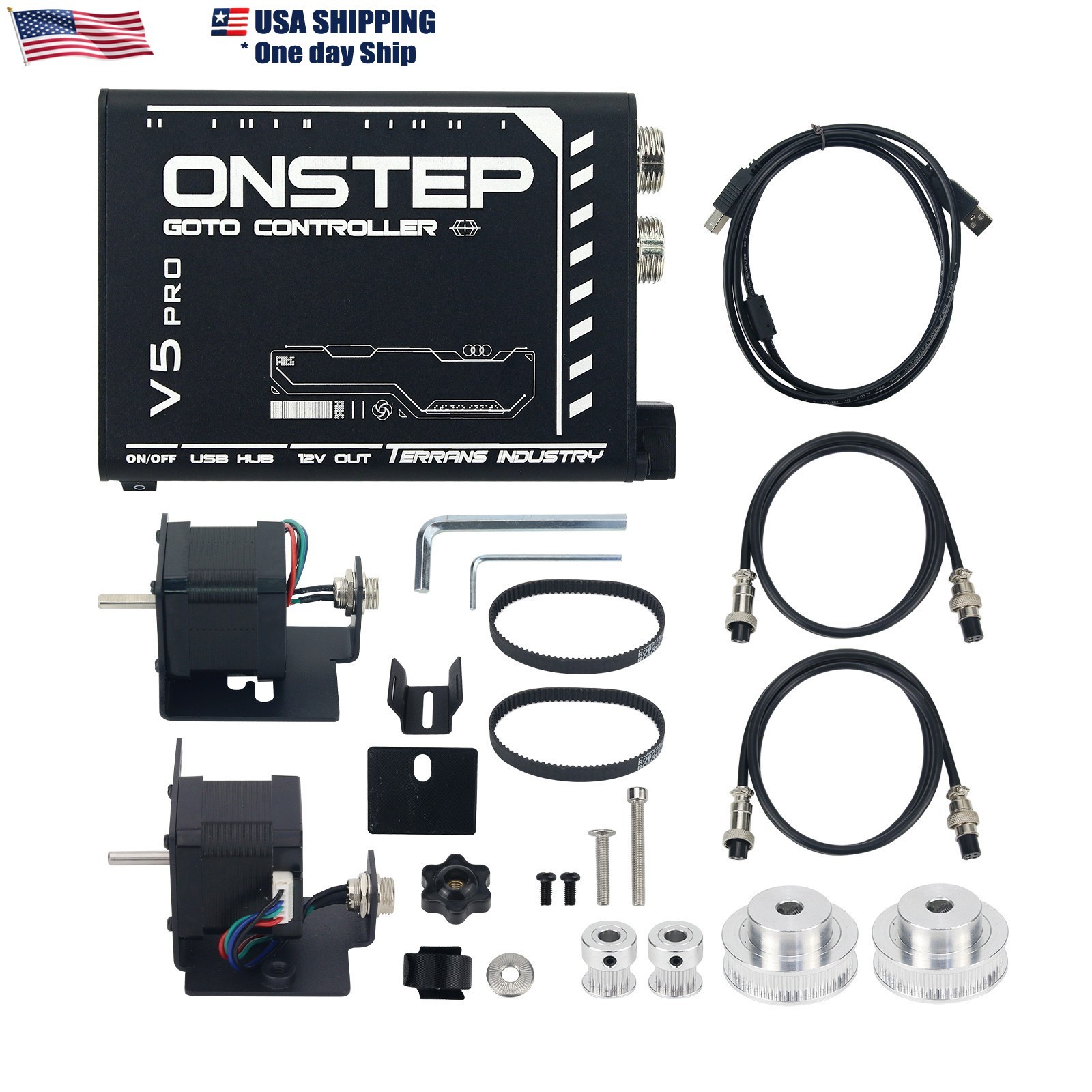 V4 EXOS2 Pro Onstep EXOS2 Equatorial Mount V4 GOTO Upgrade Kit Biaxial Track USA