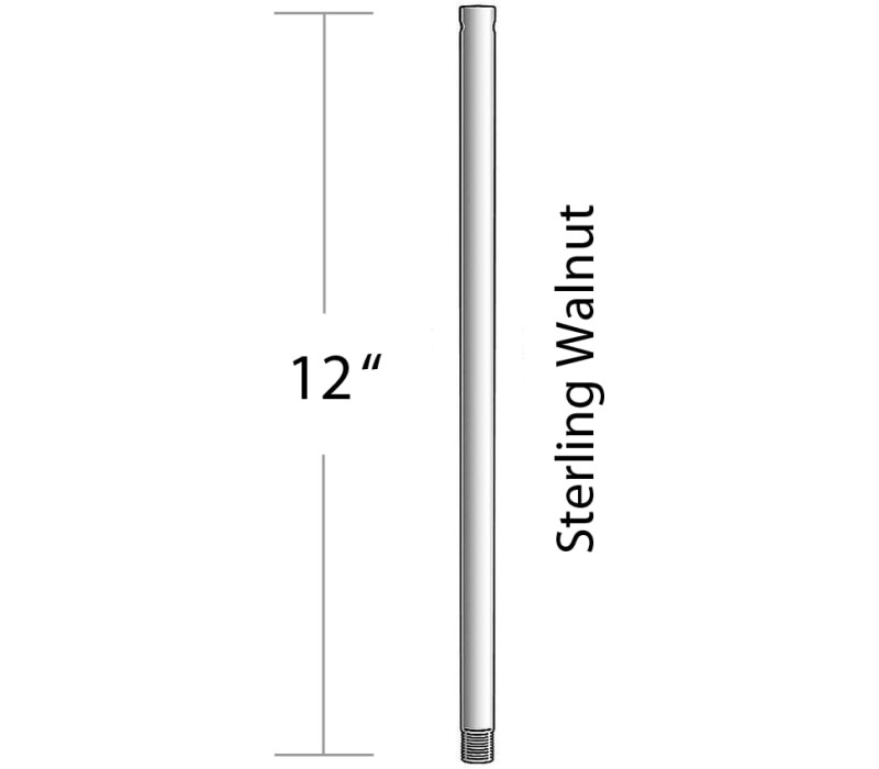 Minka-Aire DR512-STW/GOW, 12" Downrod, Sterling Walnut