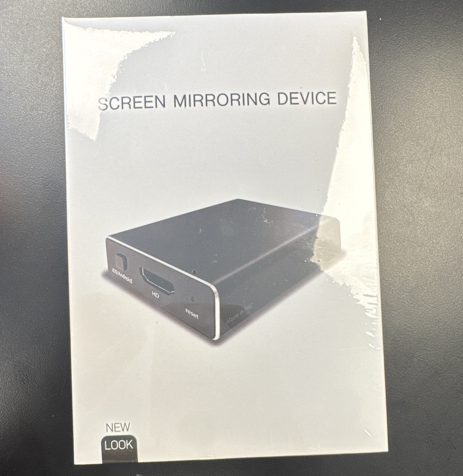 Screen Mirroring Device Box, HDMI/USB Connectivity, HDMI Output, Black