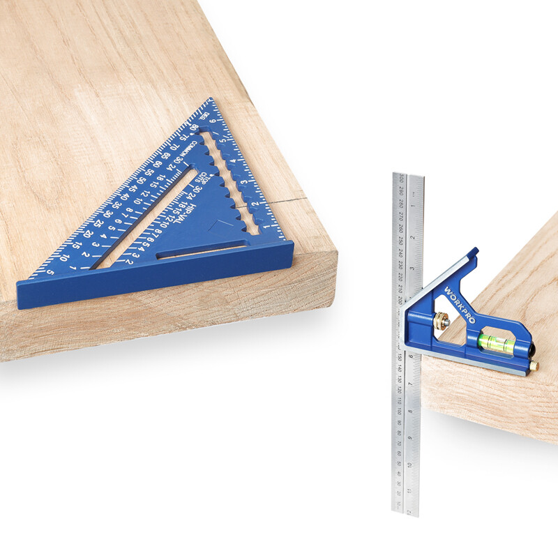 WORKPRO Rafter Square Combination Square Tool Set Rafter Square Layout Tool NEW