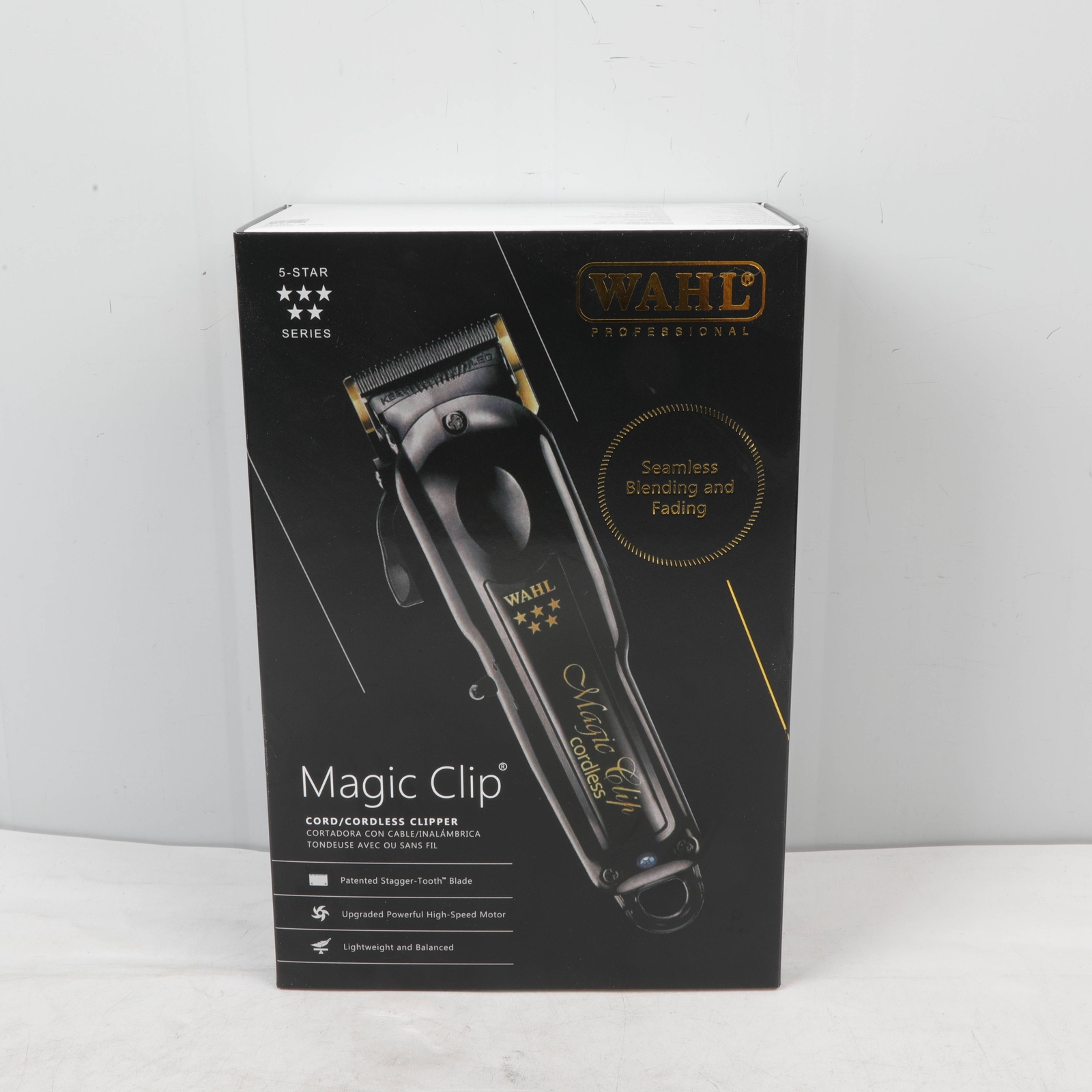 New Wahl 8148 Professional 5-Star Cordless Magic Clip BLACK