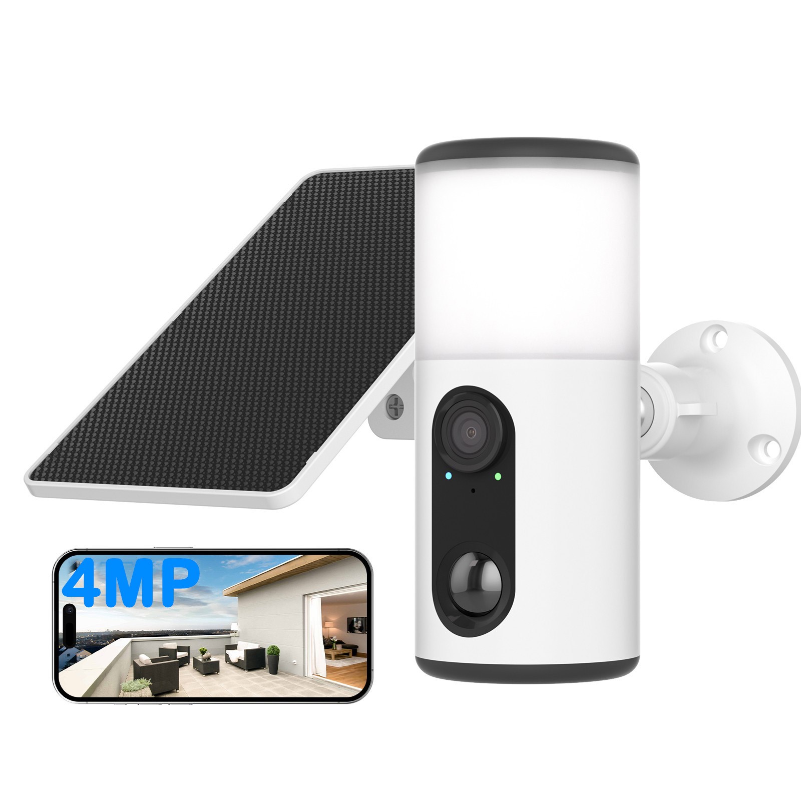ARCCTV 4MP Solar Security Camera Battery Powered Wireless IP Outdoor Home Audio