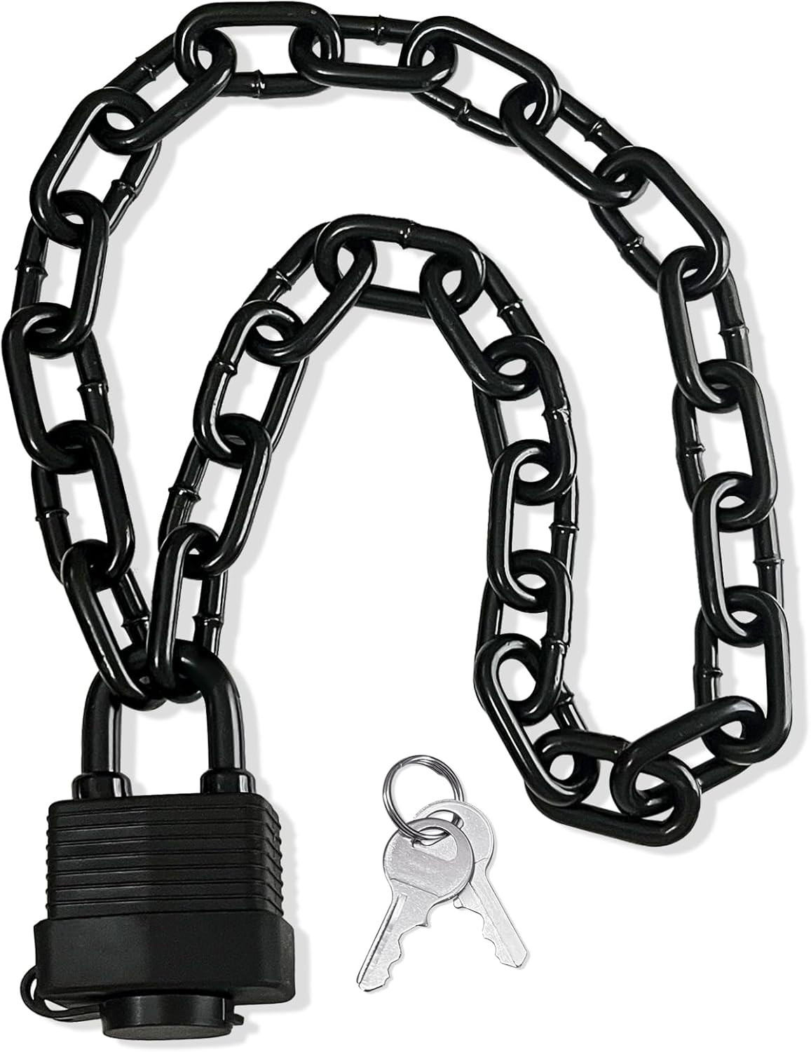 Heavy Duty Weather-Resistant Padlock with Chain, Anti-Theft Advanced Hardened Se