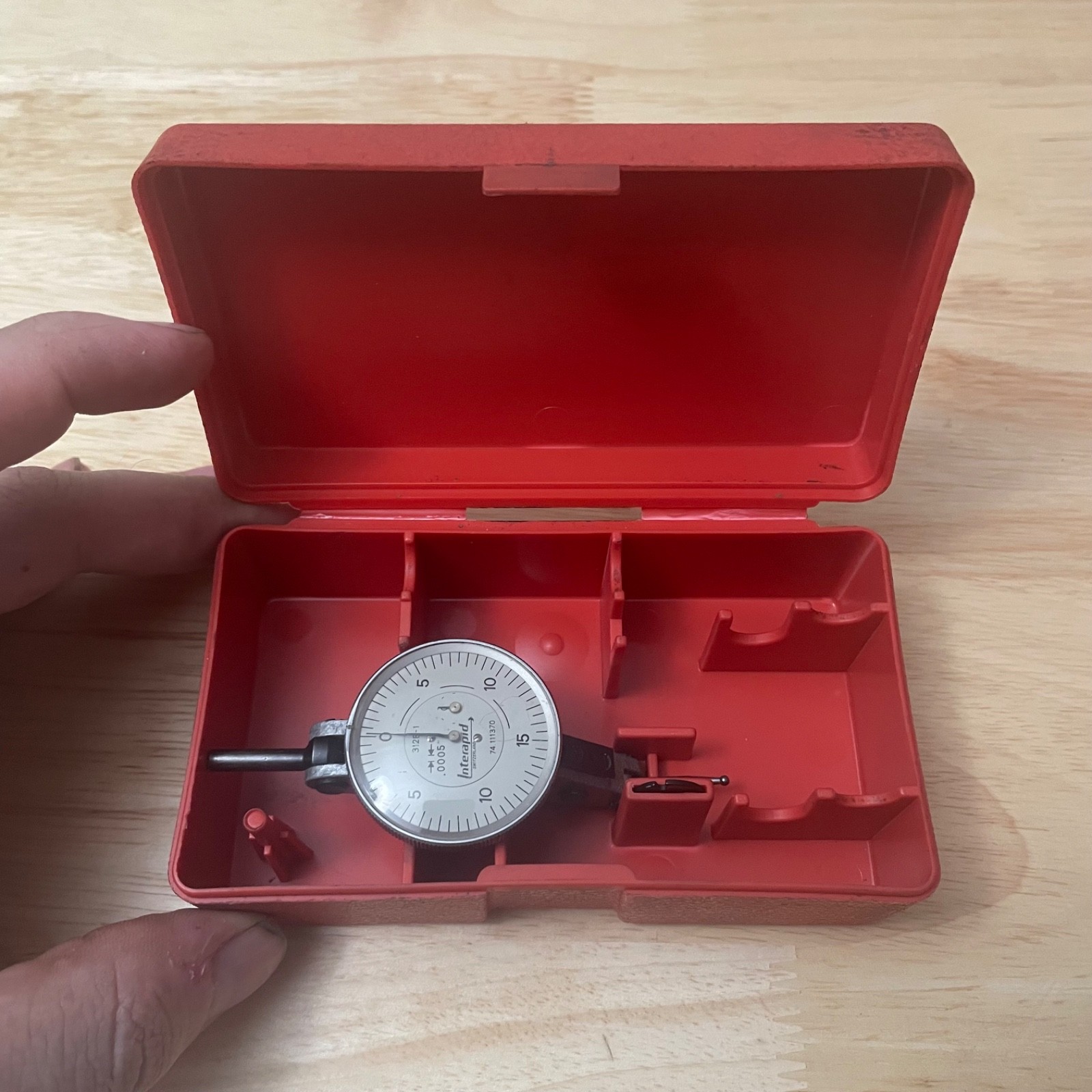 Interapid 312B-1 Dial Test Indicator .0005" Swiss Made w/Case