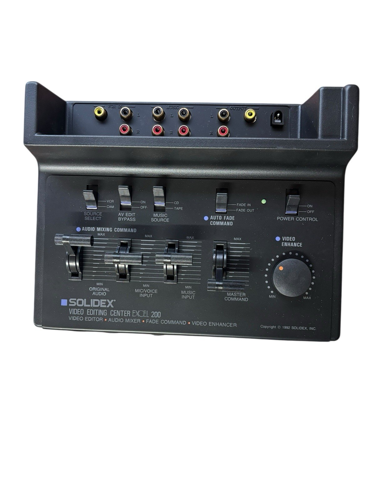 Solidex Excel 200 Video Editing Center Mixer Enhancer w/ Mic & Cables - Open Box