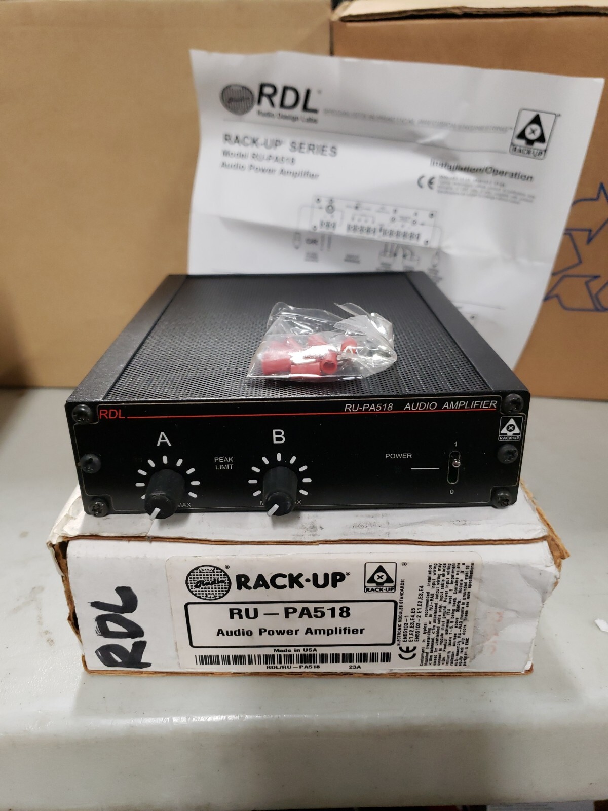 RACK-UP RDL RU-PA518 / RUPA518 AUDIO POWER AMPLIFIER