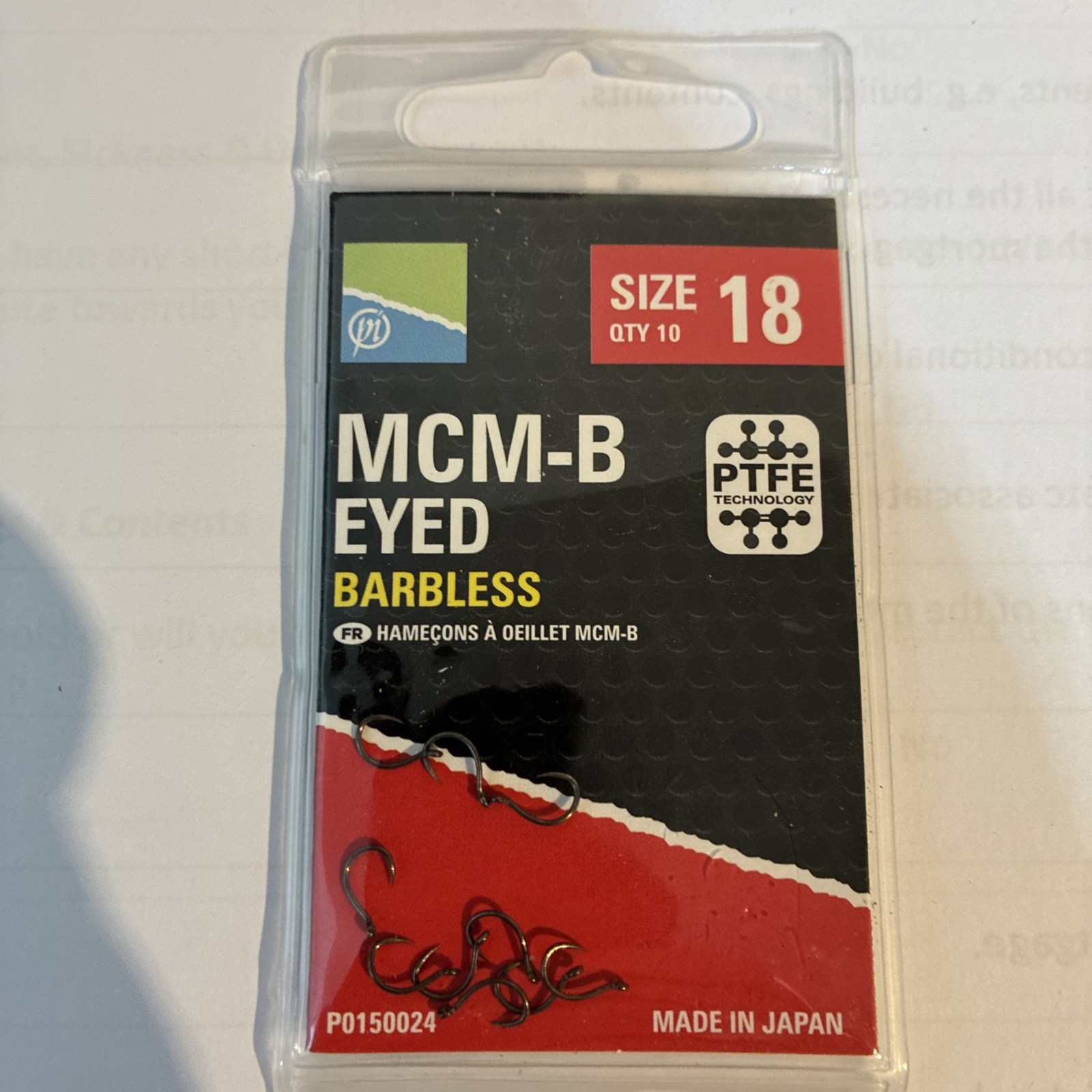 PRESTON INNOVATIONS MCM-B BARBLESS EYED HOOKS - NEW Size 18