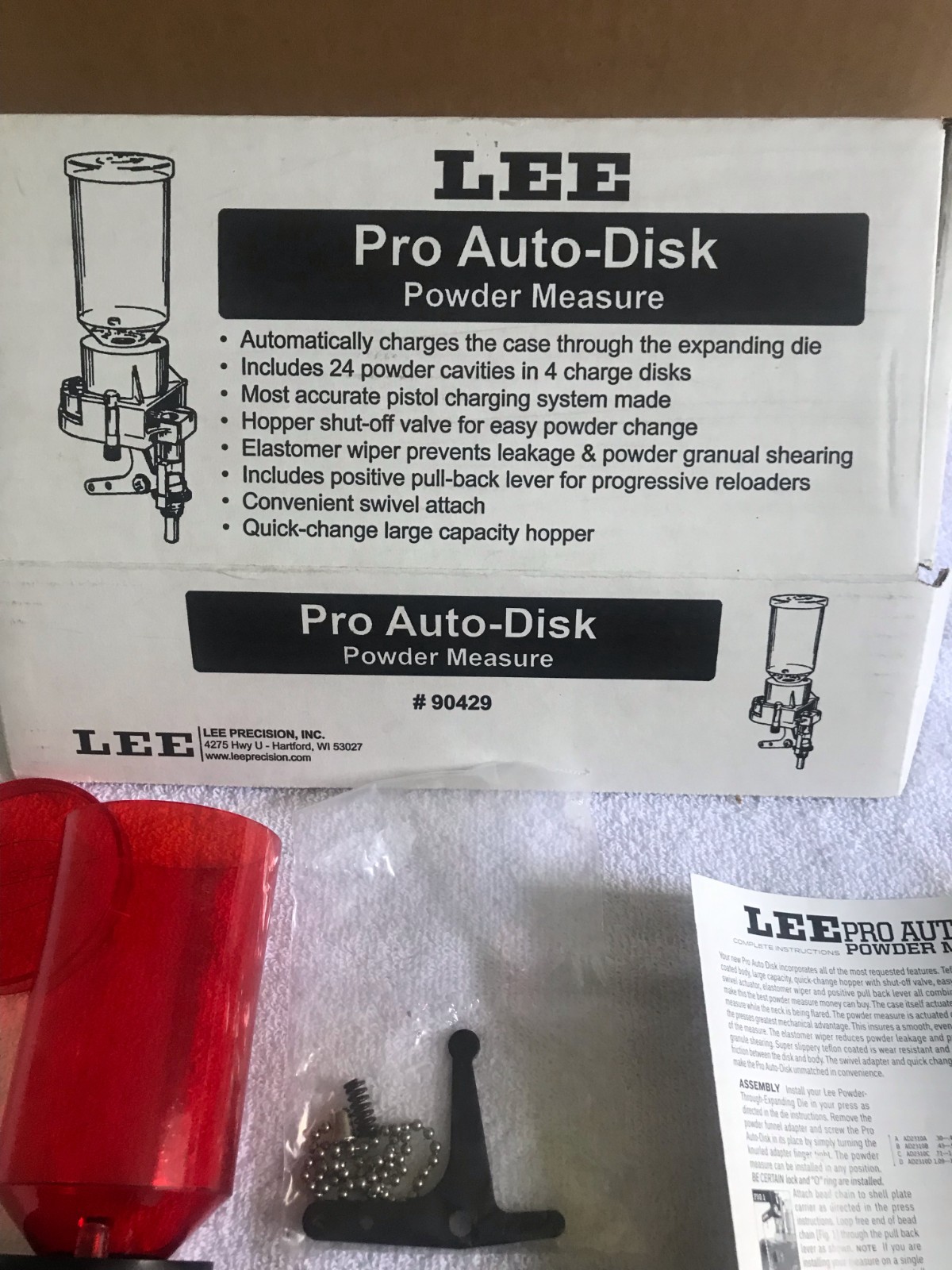 Lee Pro Auto Disk Powder Measure for Progressive Press 90429