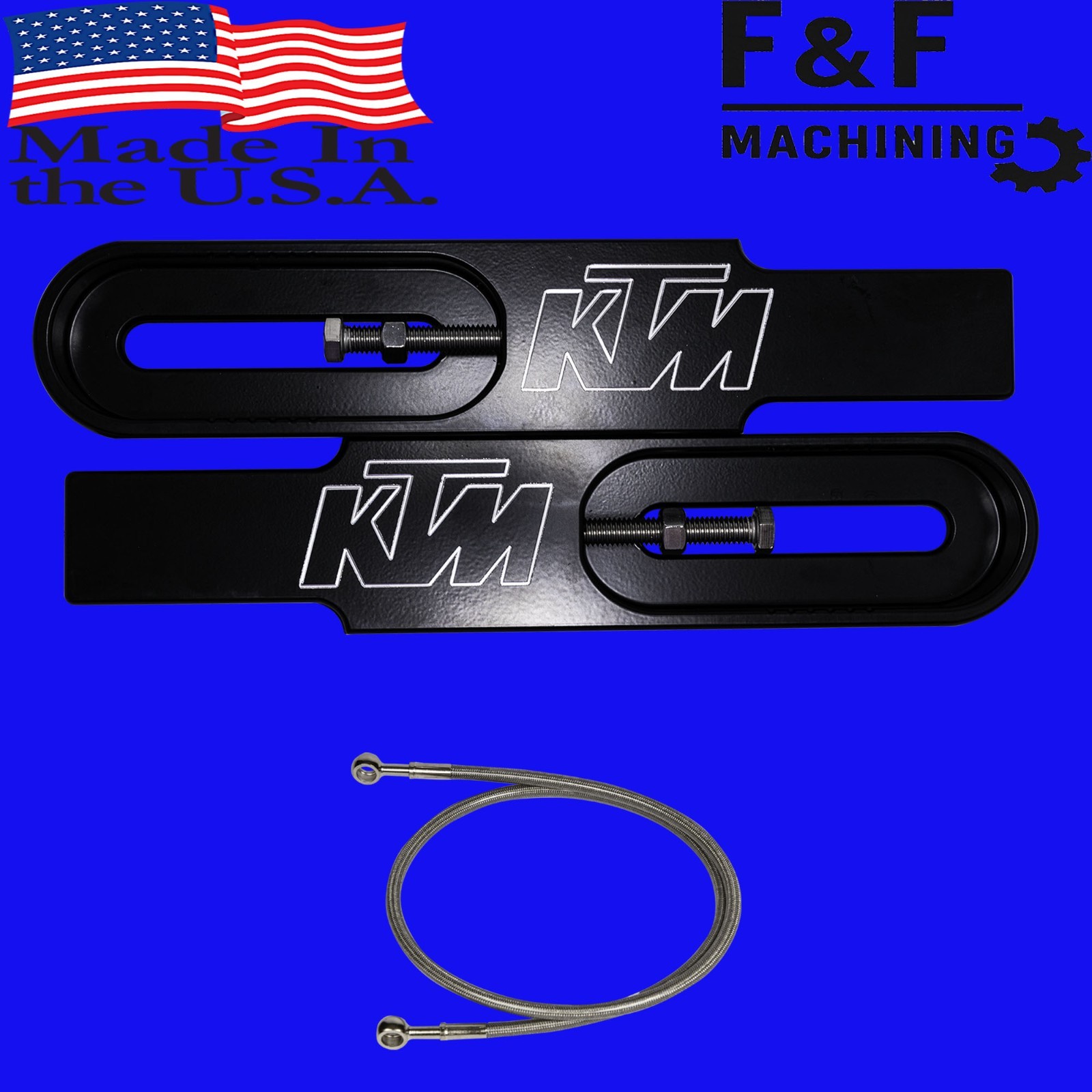 2017 KTM Duke 200 bolt on swingarm extensions, Brake Line "Made In The USA"
