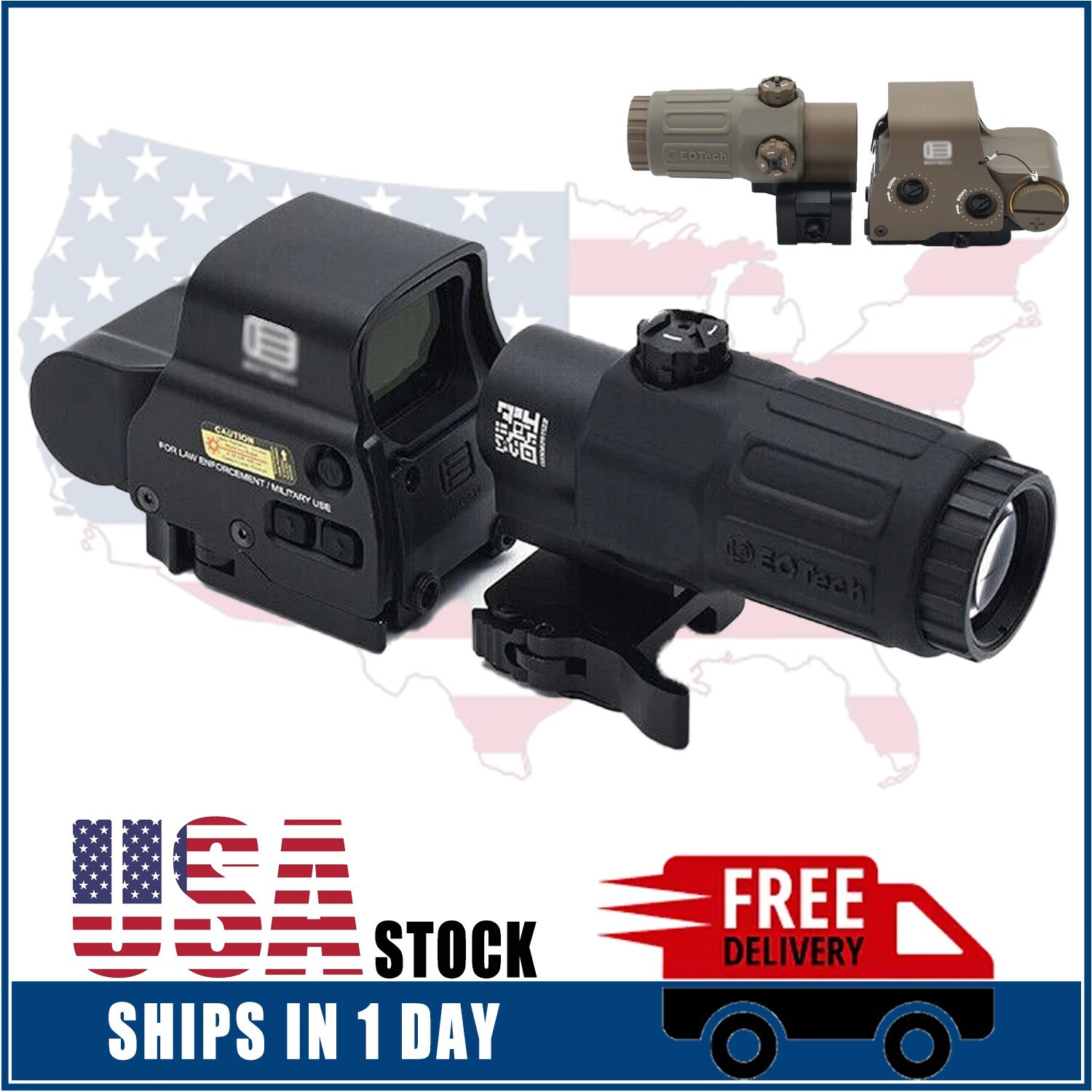 558 Holographic Red/Green Dot Reflex Sight + G33 3X Magnifier for Airsoft player