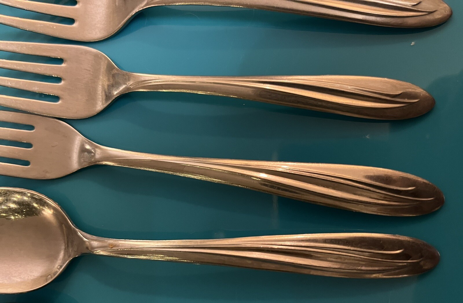 MCM International Silver DYNAMIC aka PALM LEAF Stainless Flatware 10 Pcs Variety