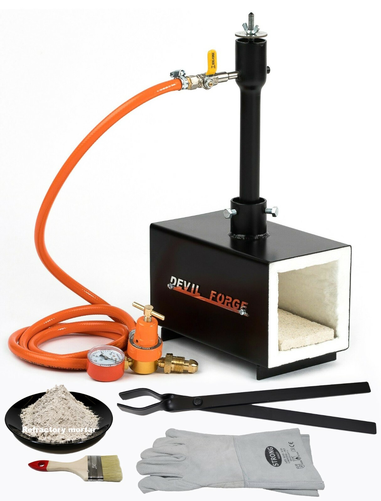 DFPROF1b GAS PROPANE FORGE Furnace Burner Knife Making Blacksmith Farrier