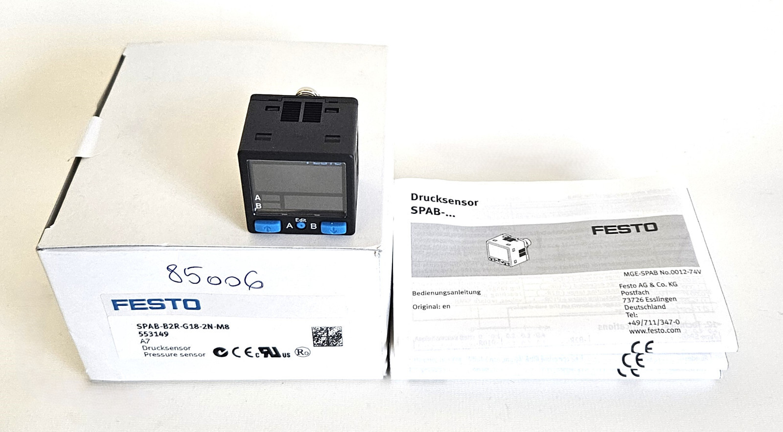 Festo SPAB-B2R-G18-2N-M8 553149 Pressure Sensor Sensor