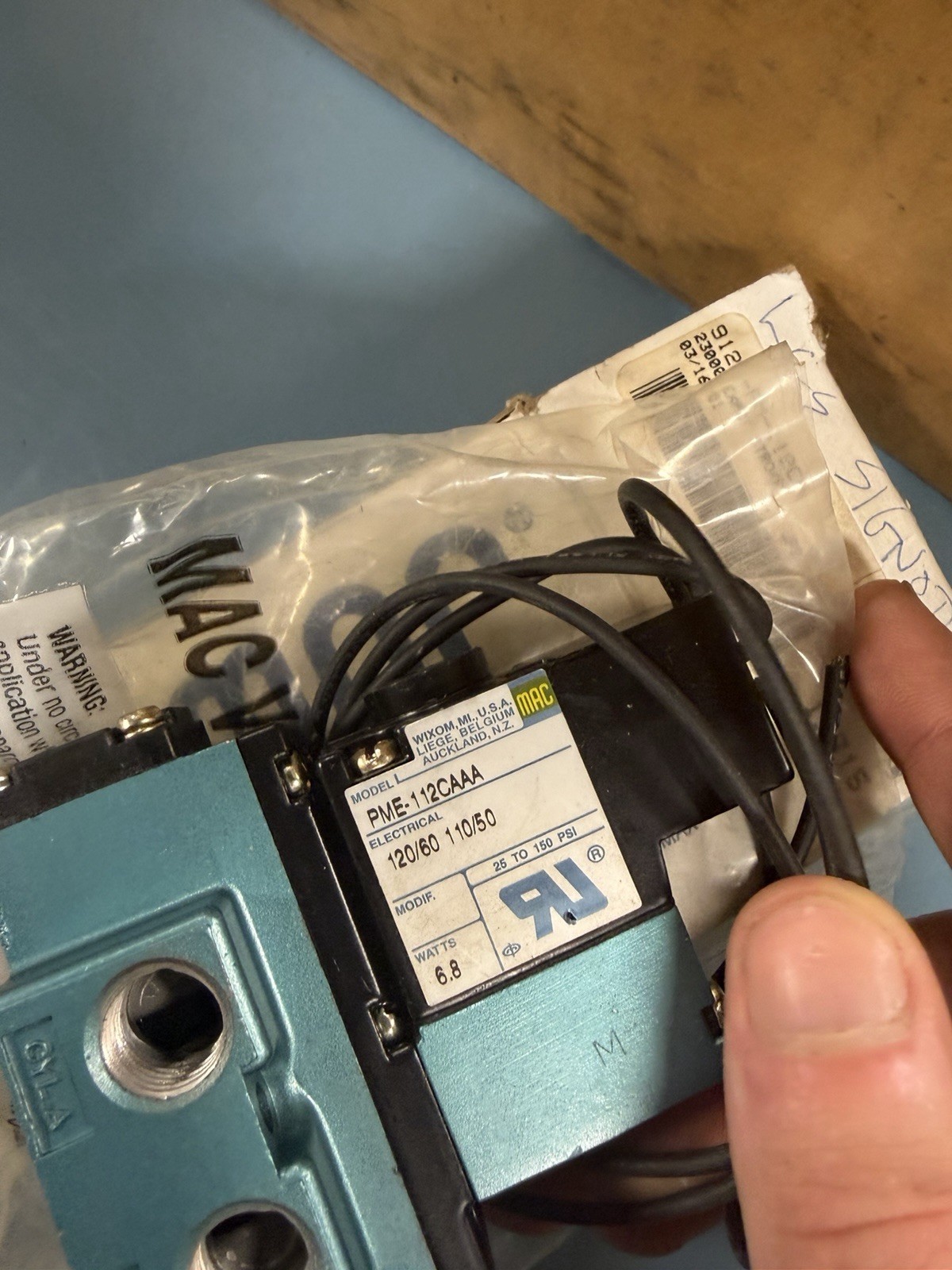 NEW MAC 912B-PM-112CA 110/120V 25-150PSI