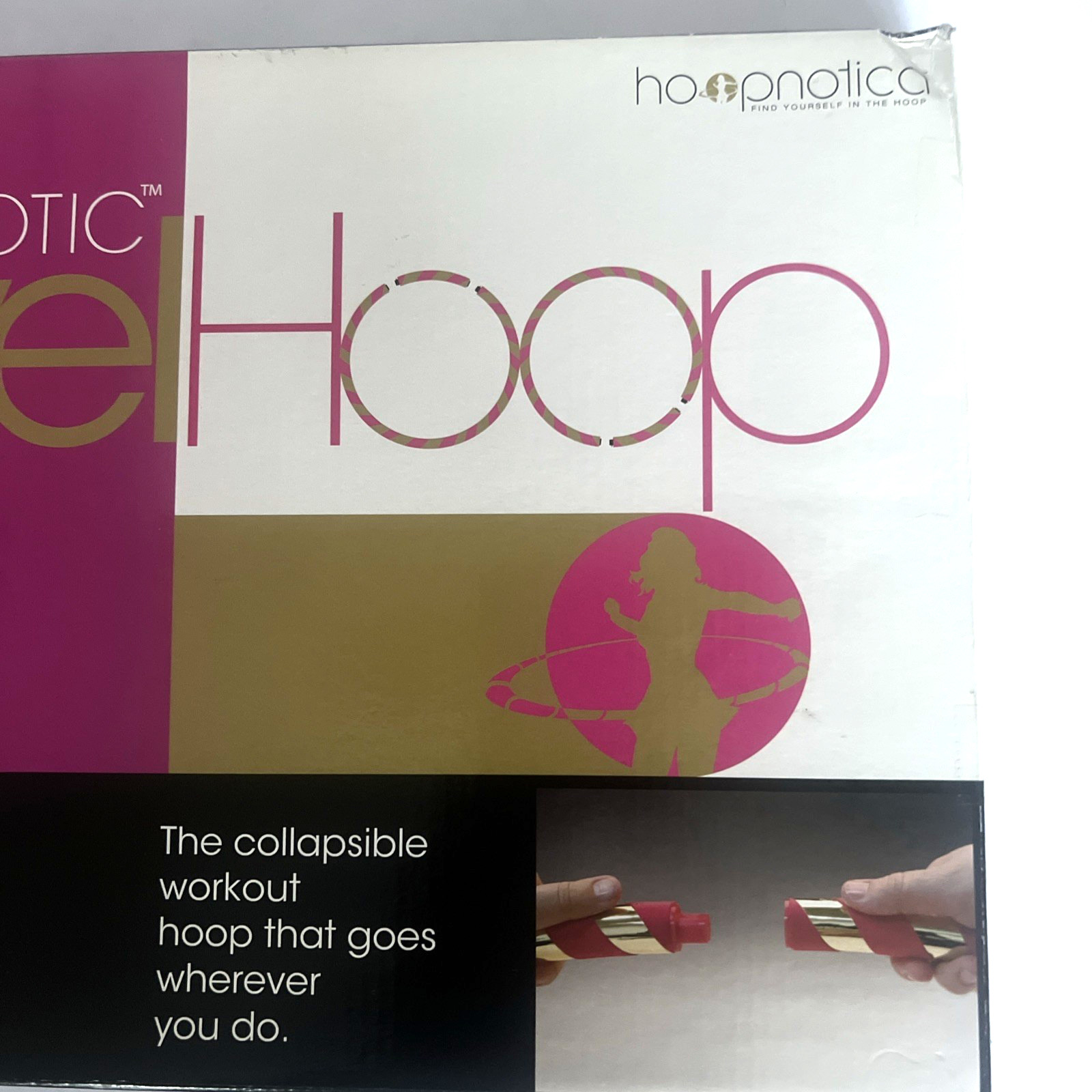 New in Box Hoopnotic Travel Hoop Exercise Kit w Instructional Video & Travel Bag