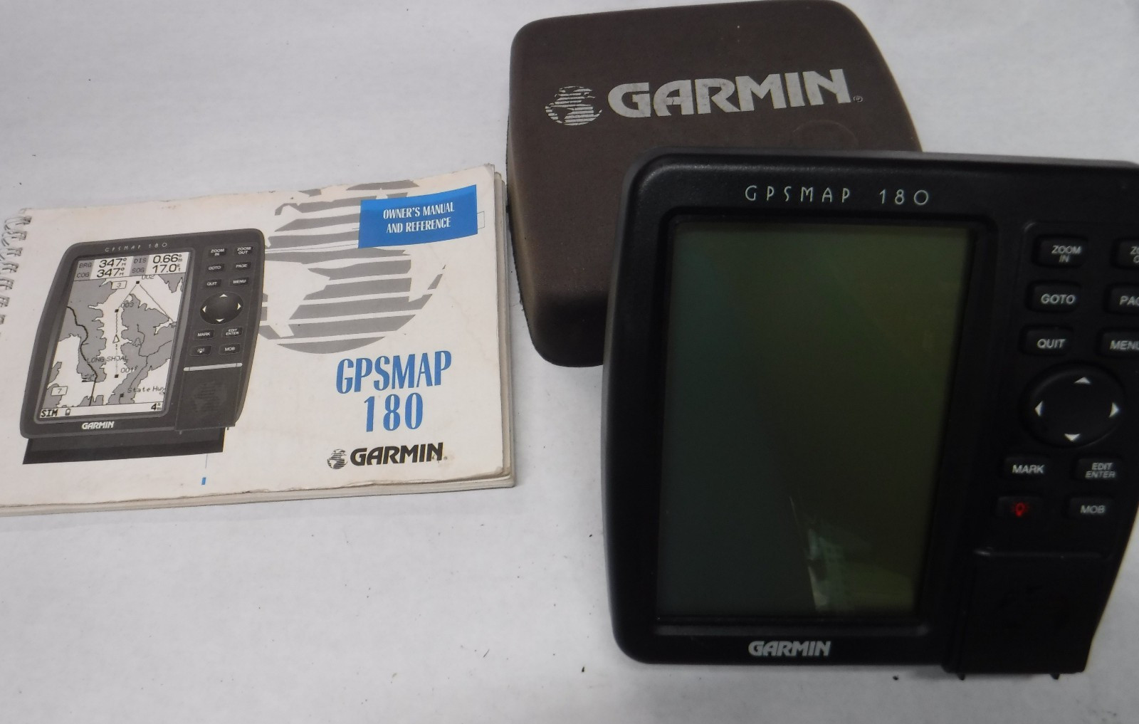 GARMIN GPSMAP GPS MAP 180 CHART PLOTTER DEPTH FISH FINDER HEAD & COVER I23-15
